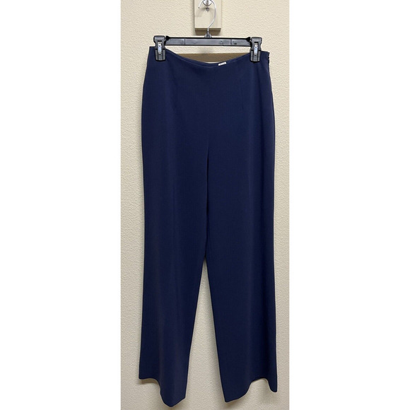 Aritzia Babaton Wide Leg pants Size 2 Navy Blue Side Zip Pocket-less - Picture 10 of 11